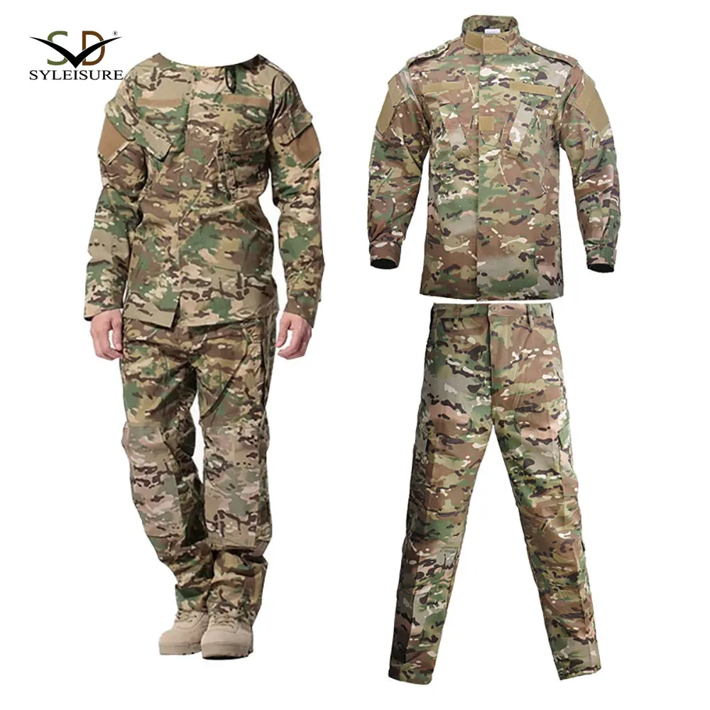 Uniforme tactique de camouflage pixélisé en coton polyester ripstop pour hommes