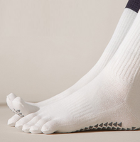 Chaussettes de yoga pour femmes, chaussettes de pilates à cinq doigts, chaussettes de fitness et de course professionnelles, chaussettes de sol d'intérieur