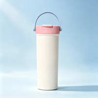 Mug isotherme portable en acier inoxydable à double paroi de 600 ml pour boissons chaudes et froides
