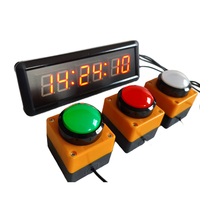 Grand 6CM Bouton LED Compte à Rebours Horloge Chronomètre Réinitialisation Numérique Minuterie Zéro Télécommande pour École Rush Réponse & Jeu de Compétition