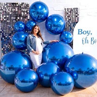 Ballon géant coloré réfléchissant en PVC arc-en-ciel, ballon gonflable doré bleu, boule miroir violette pour la décoration d'événements et de festivals