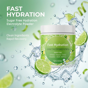 Envío Rápido, Polvo Electrolítico Hidratante Sin Azúcar de Limón y Lima, Mezcla de Bebida Hidratante Instantánea, Sal Rosa del Himalaya, Polvo de Vitaminas - Product Image 2