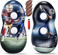 Cible de lancer de football gonflable personnalisée, jeu de lancer à 2 trous pour pelouse, jardin, fête, sport