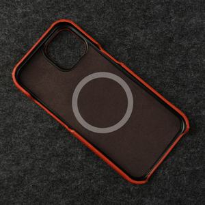 Étui pour téléphone en cuir 15 Pro Max avec design demi-sac, élégant et durable, compatible avec la charge magnétique et sans fil - Product Image 4