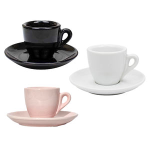 Campeonato Mundial Competencia Profesional Nivel 9 MM <span class=keywords><strong>Italiano</strong></span> Mini Negro Espresso Tazas Set Con Logo y Platillo 50ML - Product Image 1
