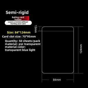 X616 Protège-cartes de jeu en PVC transparent personnalisé avec logo, support semi-rigide pour cartes de sport, protège-cartes Top Loader - Product Image 2