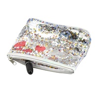 Sac à fermeture éclair à paillettes en PVC transparent personnalisé sac cosmétique écologique pochette d'emballage transparente à confettis mode