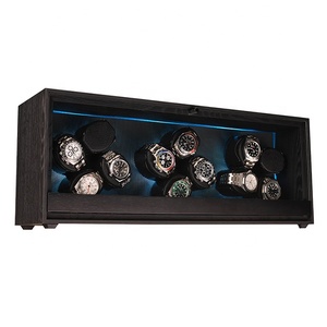 Espositore Rotante per <span class=keywords><strong>Orologi</strong></span> Automatici in MDF di Lusso con Finitura Effetto Legno, Resistente all'Acqua, 12 Scomparti, Silenzioso - Product Image 3