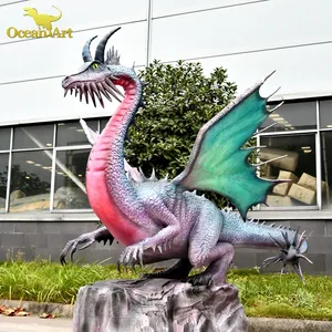 2021 Handmade robot dragon Model Life Size Movie role Animatronic Dragon china dragon factory