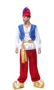 Costume de cosplay Aladdin et sa lampe pour Halloween, costume de scène arabe pour adulte, costume de cosplay de prince arabe pour fête de bar - Product Image 2