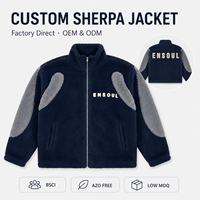 Veste zippée intégrale en sherpa contrastant personnalisée pour homme, avec broderie épaisse, chaude, en polaire, pour l'hiver, manteau d'extérieur, OEM ODM Marque Privée