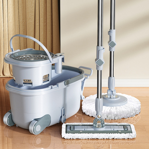 2024 Homellter Hộ Gia Đình Sản Phẩm Ma Thuật Tay Miễn Phí Dễ Dàng Sử Dụng 360 Độ Phẳng Ma Thuật Lau Sợi Nhỏ Lau Phẳng Làm Sạch Sàn - Product Image 2