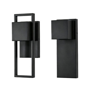 Lámpara de Pared LED Negra Moderna para Exteriores, Aplique Cuadrado Impermeable para Porche, Balcón, Jardín - Product Image 1