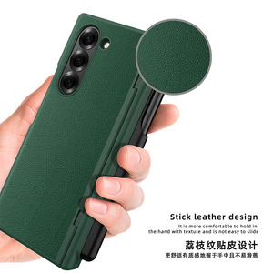 เคสโทรศัพท์พับได้สำหรับ Samsung Z Fold ลด 40% พร้อมช่องใส่ปากกา TPU ป้องกันรอบด้านด้วยหนังอย่างดี เหมาะสำหรับการจัดส่งข้ามพรมแดน - Product Image 4