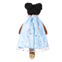 Boneka Kain Bayi Kulit Hitam Afrika Amerika Buatan Tangan, Boneka Hitam Mewah Gaya Balet untuk Anak Perempuan dengan Rambut Afro