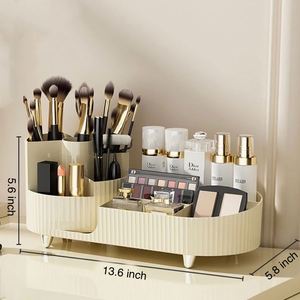 Expositor De Cosmeticos Modern Rectangle Injection Plastic PET+ABS Desktop 360 Rotating <b>Makeup</b> Cosmetic Storage <b>Box</b> Organizer - Product Image 3