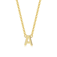 Minimaliste 925 Sterling Silver 18K Plaqué Or Vogue Bijoux 26 Initiale Lettre Signe Pendentif Collier Unisexe