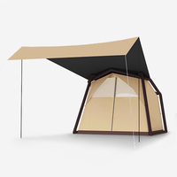 Tente gonflable de camping individuelle pour l'extérieur, installation rapide automatique avec auvent étendu, abri de protection solaire