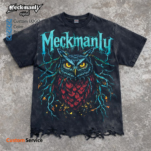 T-shirt pour homme Meckmanly 100% coton à manches courtes imprimé col rond coupe classique style streetwear - Product Image 4