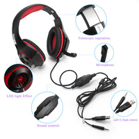 Casque de jeu filaire GM-1 avec annulation active du bruit (ANC), cordon de 1,9 m pour ordinateur et téléphone portable