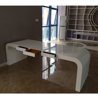 Chaise de bureau incurvée de bureau, Design Simple, Surface solide blanche