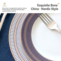 Service de vaisselle en porcelaine fine de Tangshan, assiettes rondes, ensemble d'assiettes à dîner pour la maison, l'hôtel, coffret cadeau