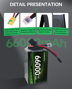Batterie semi-solide pour drone, directement de l'usine, 66000 mAh 6S 12S 14S 24S 15C 20C pour drone à voilure fixe VTOL 88000 mAh-6S Factory D - Product Image 4