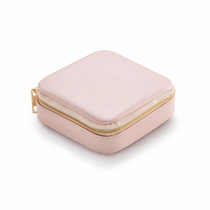 <span class=keywords><strong>OJR</strong></span> Quadratischer Handgefertigter Hängender Schmuckorganizer PU-Leder Rosa Schmuckbox Schmuckverpackungsbox - Product Image 5