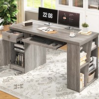Bureau d'ordinateur simple pour la maison et le bureau, avec tiroir verrouillable, idéal pour l'écriture et l'étude des étudiants, bureau de chambre à coucher