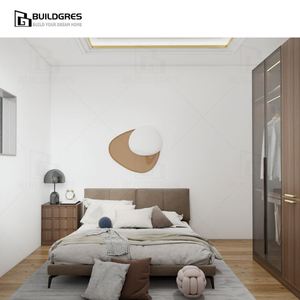 Buildgres tủ quần áo tùy chỉnh 2 Cửa có khóa, chất liệu gỗ nguyên khối cho tủ quần áo an ninh phòng ngủ - Product Image 3