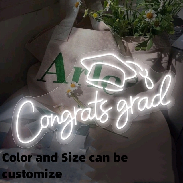 Graduation Custom Neon Letter LED Neon Sign Board Silicon Neon Flex for Graduation Party Wall Decoration and Lighting
