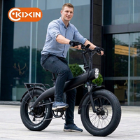 KIXIN Vélo Électrique Fatbike, E-Bike 20 Pouces, Pneus Larges, VTT Électrique pour Adultes – Stock UE/USA