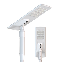 Lampe solaire 60W 90W 120W IP65 Panneau solaire routier Suive la direction du coucher du soleil Auto LED Tout-en-un Lampe de rue avec caméra CCTV