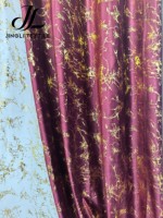 Rideau occultant doré à motif géométrique abstrait, 3 pièces, tons neutres, 100 % polyester, écologique, insonorisant