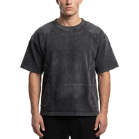 T-shirt personnalisé pour homme, style vintage délavé à l'acide, 100 % coton, haute qualité, tendance streetwear