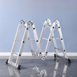 Fabricante en China <span class=keywords><strong>Escalera</strong></span> Plegable de Aluminio Portátil Multiusos de Alta Resistencia a Bajo Precio con Pasamanos Plegable para el Hogar - Product Image 3