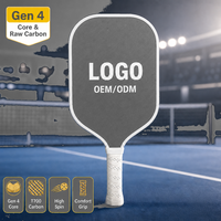 Ensemble de raquettes de pickleball en carbone brut T700 OEM ODM, thermoformées, haute rotation, structure nid d'abeille, avec sac, fabricant en gros