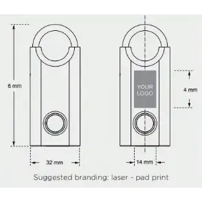 Lucchetto Biometrico NOMADAY Personalizzato Modello 24089_LL128 Prodotto in Cina - Product Image 2
