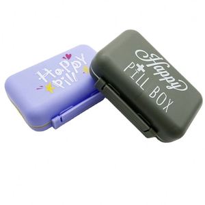 High Quality Portable Blank Compartment <b>Plastic</b> <b>Pocket</b> 6 Cases Pill Box for Promotion - Product Image 1