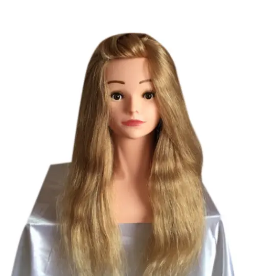 זול שיער mannequin הדרכה ראש 100% שיער טבעי אימון ראש, משמש שיער הארכת ותספורת
