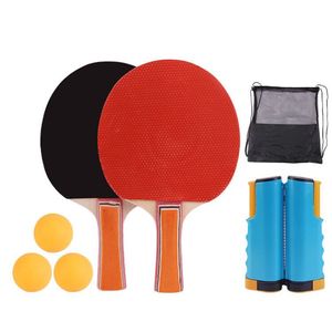 Ensemble de raquettes de <span class=keywords><strong>ping</strong></span>-<span class=keywords><strong>pong</strong></span>, ensemble de tennis de table portable avec filet rétractable, raquettes, balles et sac de transport pour jeux en intérieur/extérieur - Product Image 6