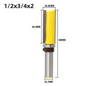 1/2 Polegada Shank Diâmetro De Corte 3/4 Lâminas De Carboneto Padrão Flush Trimming Carpintaria Router Bits Cortador De Fresagem De Madeira - Product Image 3