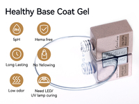 Base Gel OEM d'usine à longue tenue, sans transfert, 40 jours, super brillance, UV LED, sans HEMA, sans 11 toxines, non toxique, résine naturelle