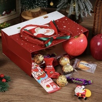 Nouvelle boîte cadeau de Noël grand format 2026 en papier kraft avec revêtement UV, emballage cadeau recyclable pour la décoration de Noël