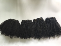Meilleure Qualité Afro Crépus Armure de Cheveux Humains 4A 4B 4C Remy Cheveux Vierge Brésilienne Afro Bouclés Bundle en Texture Noire Naturelle