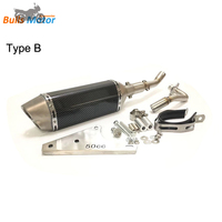Échappement Slip-On Modifié 50 CC pour Scooter Vespa/Piaggio 50 4T 2V Primavera Sprint, Système d'Échappement de Moto Silencieux