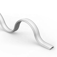 Canal de profil en aluminium Led pliable à courbe flexible avec couvercle et pince de montage d'embout pour armoire de placard armoire de cuisine