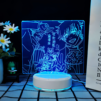 Lampe d'anime 3D unique à succès, logo personnalisable, télécommande 16 couleurs, veilleuse décorative pour enfants européens