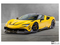 Kit carrosserie Speed M-style en fibre de carbone sèche de haute qualité, finition polie, jupes latérales pour Ferrari SF90 2019-