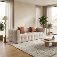 Ensemble de canapés modulaires compressibles pour une disposition flexible en stock, canapé compressible en mousse haute densité, canapé moelleux pour salon